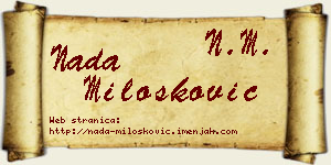 Nada Milošković vizit kartica
